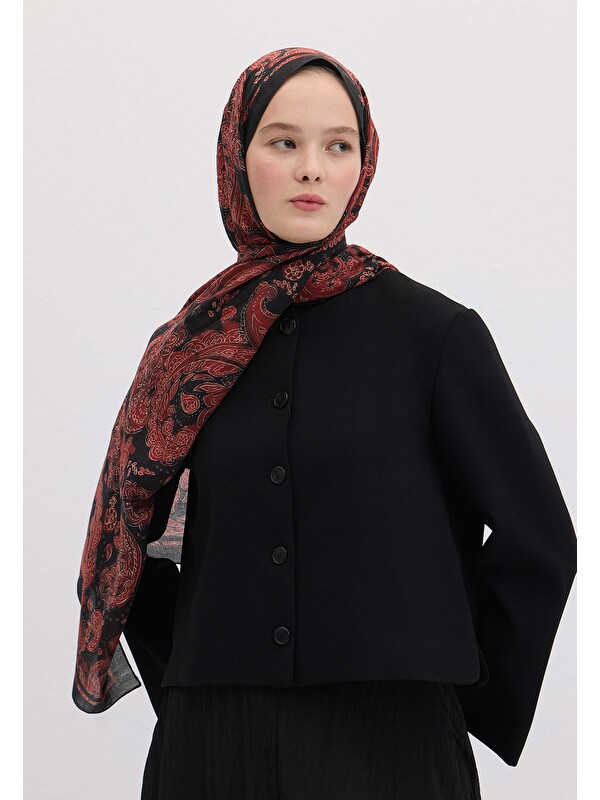 Fresh Scarfs Freda Desen Şal Kızıl