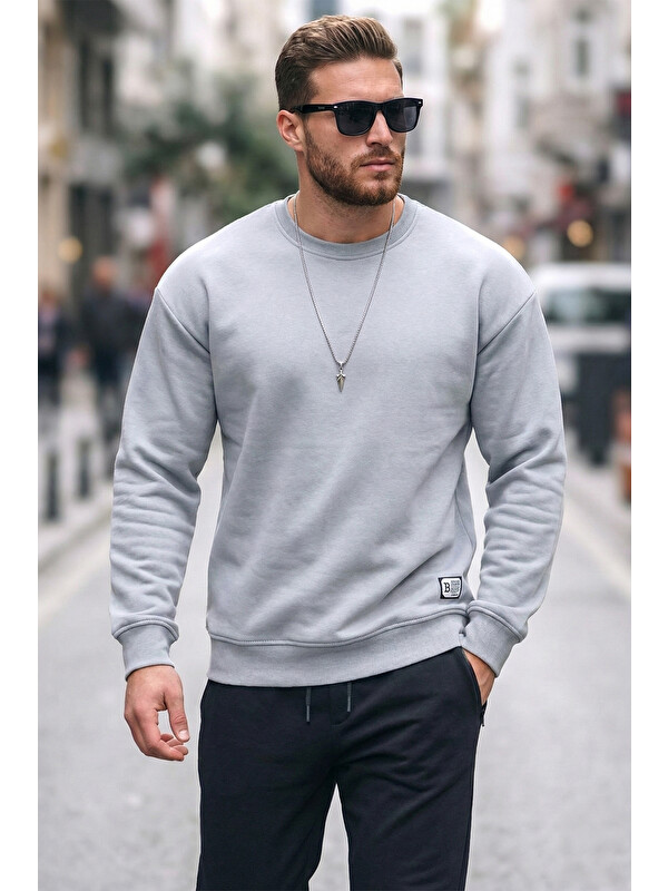 Buratti Regular Fit Bisiklet Yaka Pamuklu İçi Tüylü Yumuşak Şardonlu Sweat 5905255