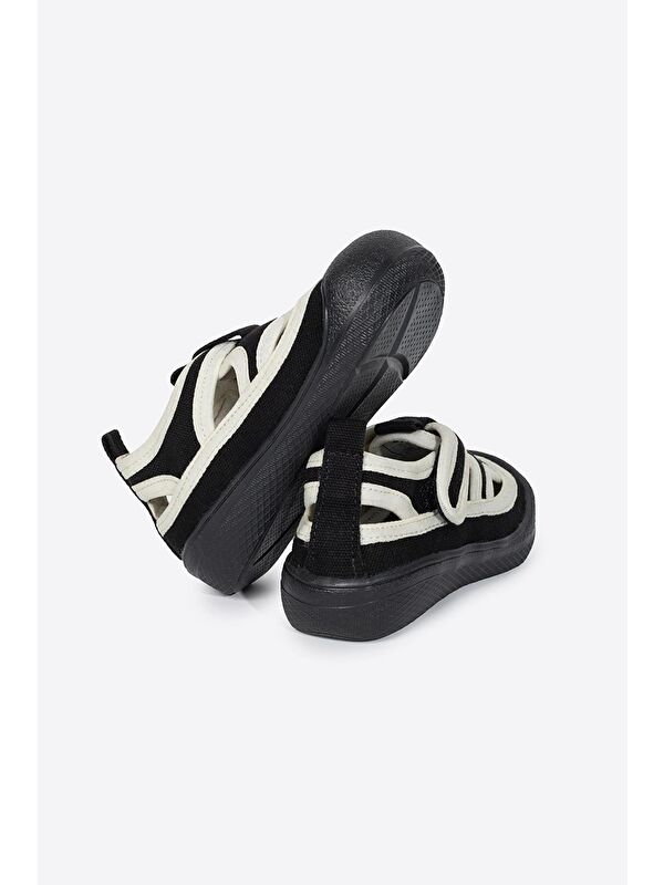 Yuvarlak Burunlu Cırt Cırtlı Erkek Çocuk Sandalet Ayakkabı - Görsel 4