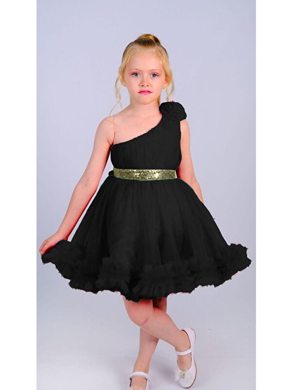 Mnk Baby & Kids Tek Omuz Kız Çocuk Abiye MNK0599