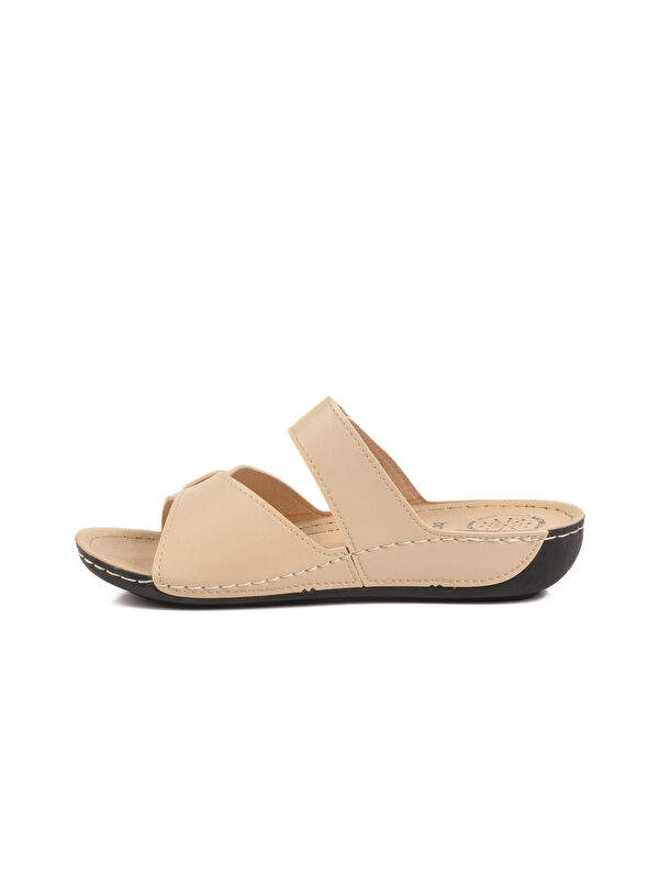 Bej Cırtlı Anatomik Kadın Terlik 16.058 Z - Görsel 3