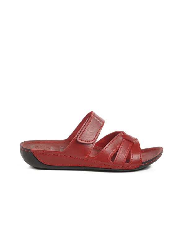 Kırmızı Cırtlı Anatomik Kadın Terlik 16.058 Z - Görsel 2