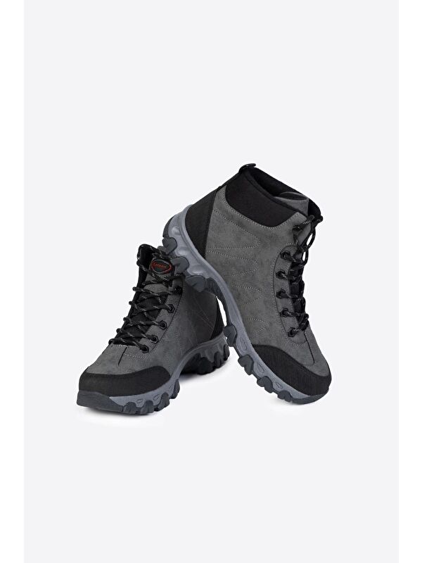 Yuvarlak Burunlu Bağcıklı Erkek Trekking Bot - Görsel 5