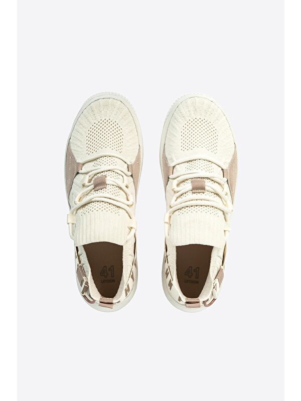 Yuvarlak Burunlu Bağcıklı Triko Detaylı Erkek Günlük Spor Ayakkabı - Görsel 7