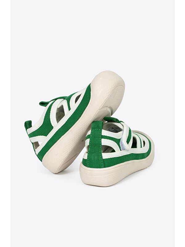 Yuvarlak Burunlu Cırt Cırtlı Erkek Çocuk Sandalet Ayakkabı - Görsel 4