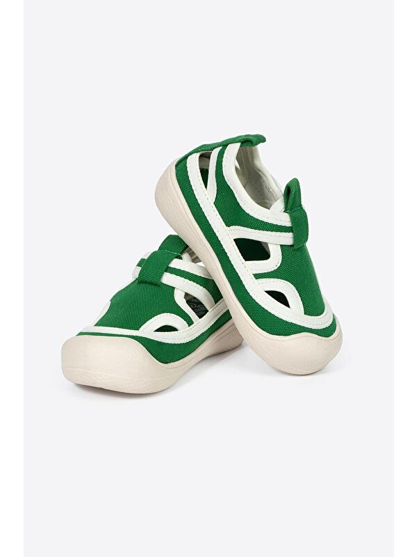 Yuvarlak Burunlu Cırt Cırtlı Erkek Çocuk Sandalet Ayakkabı - Görsel 5