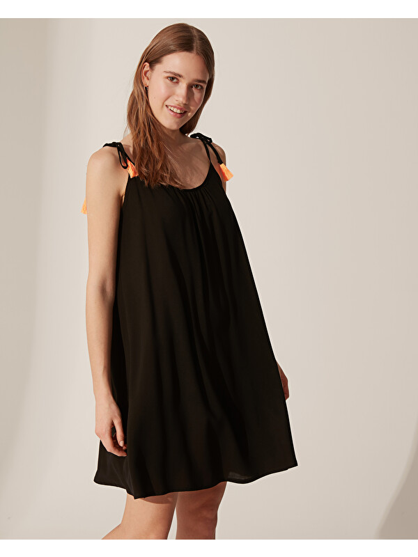 LCW DREAM Standard Fit Strapless Poplin Women's Dress