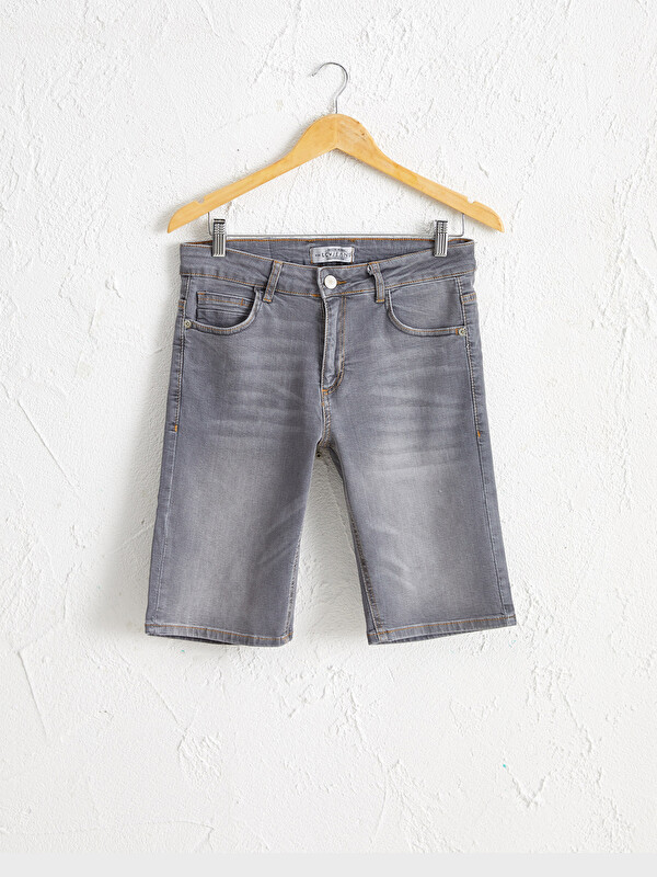 XSIDE Skinny Fit Bermuda Jean Shorts