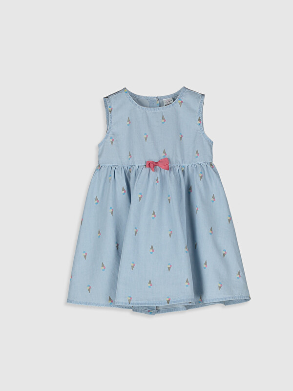 LCW baby Short Sleeved Baby Girl Jean Dress