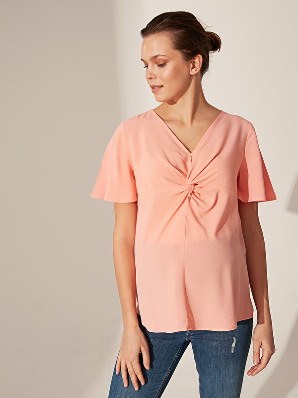 LCWAIKIKI Maternity Жағасы ерекшеленген жүкті блузка