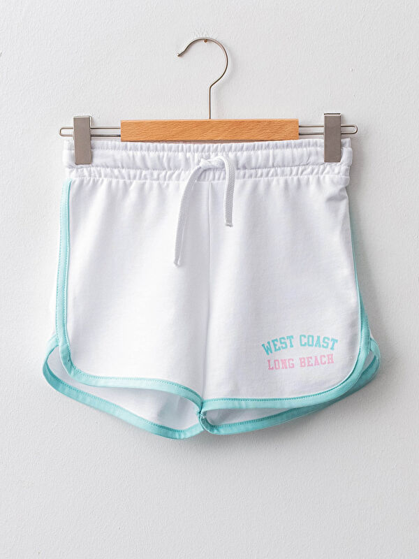 LCW Kids Elasticated Waist Printed Girls' Shorts