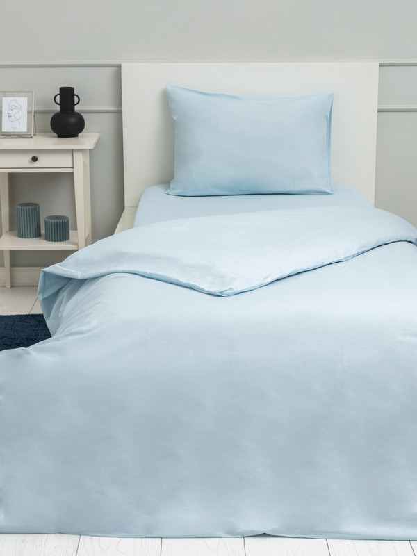 LCW HOME طقم غطاء لحاف قطني سادة مفرد