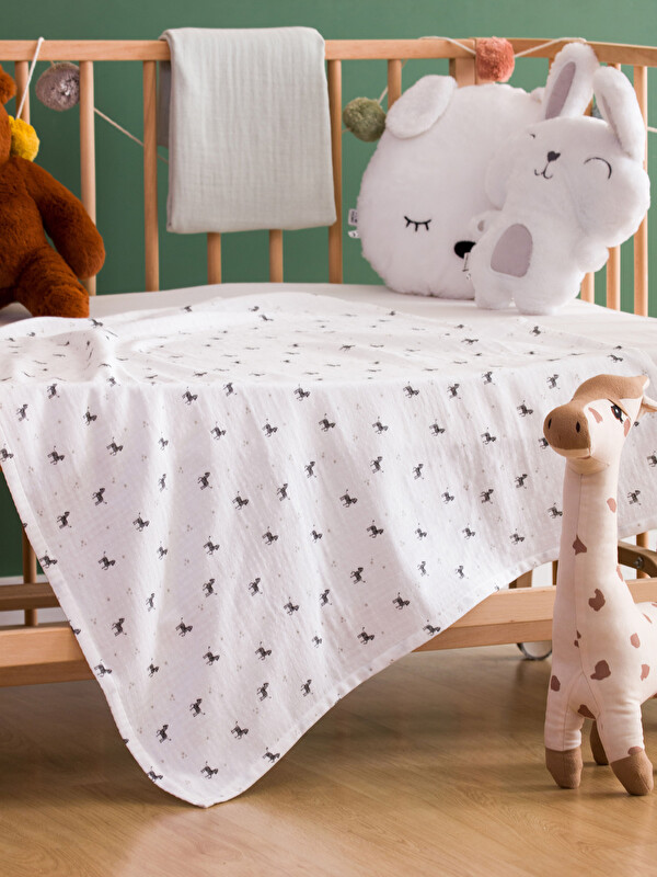 LCW HOME Erkek Bebek Müslin Battaniye 2'li
