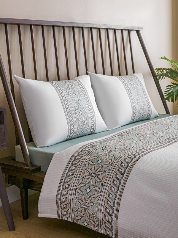 LCW HOME Çift Kişilik Desenli Ranforce Pike Takımı