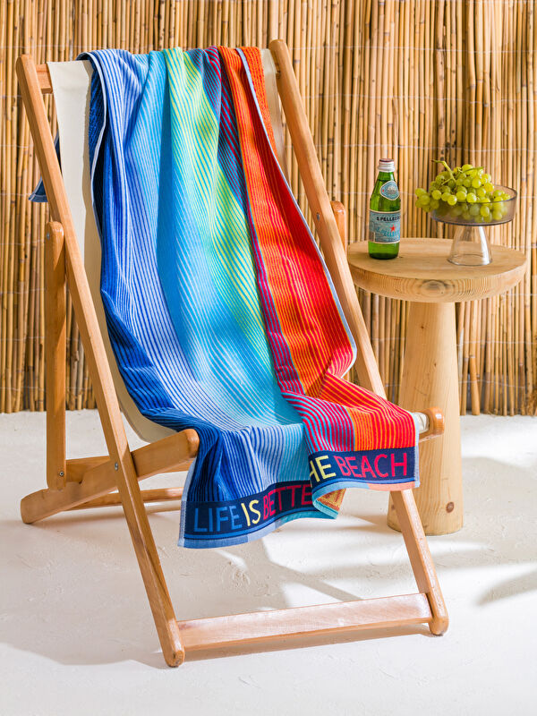 LCW ACCESSORIES Renk Bloklu Erkek Plaj Havlusu 70x150 cm