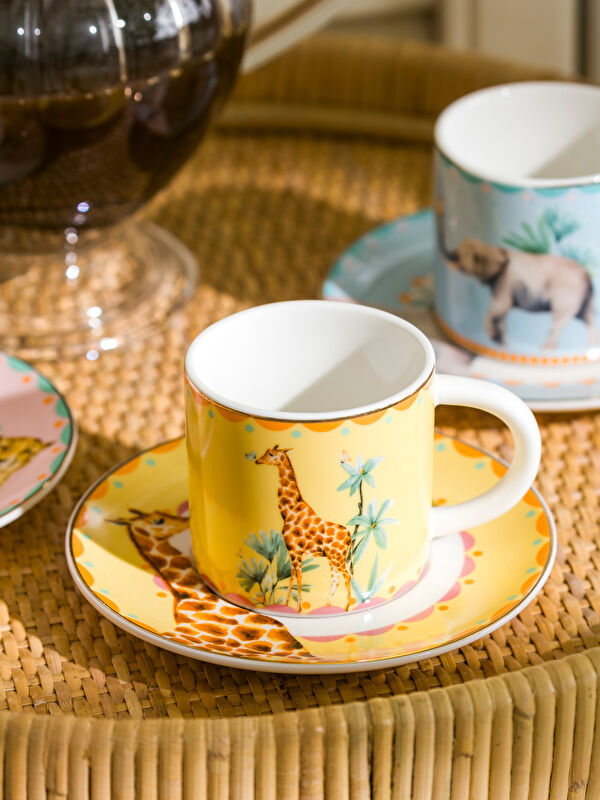 animal car3枚セット LCW HOME Animal Print 3-Piece Porcelain Coffee Cup Set