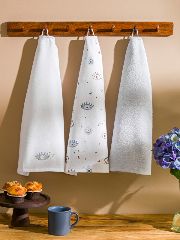 LCW HOME Göz Baskılı Kurulama Bezi 3'lü 40x50 cm