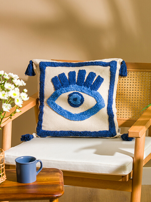 LCW HOME Göz Nakışlı Kırlent Kılıfı 45x45 cm