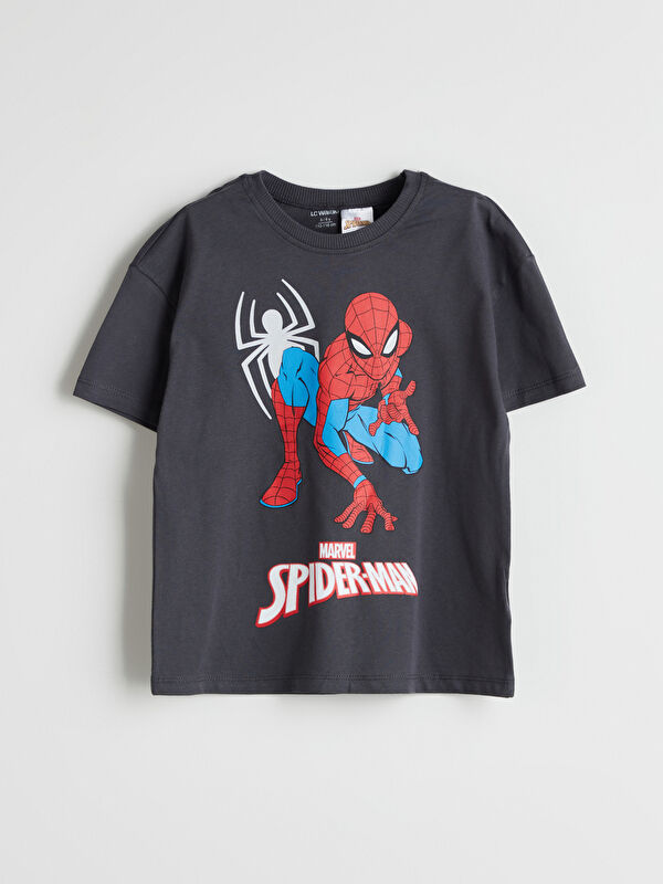 LCW Kids Spider-Man Baskılı Erkek Çocuk Tişört