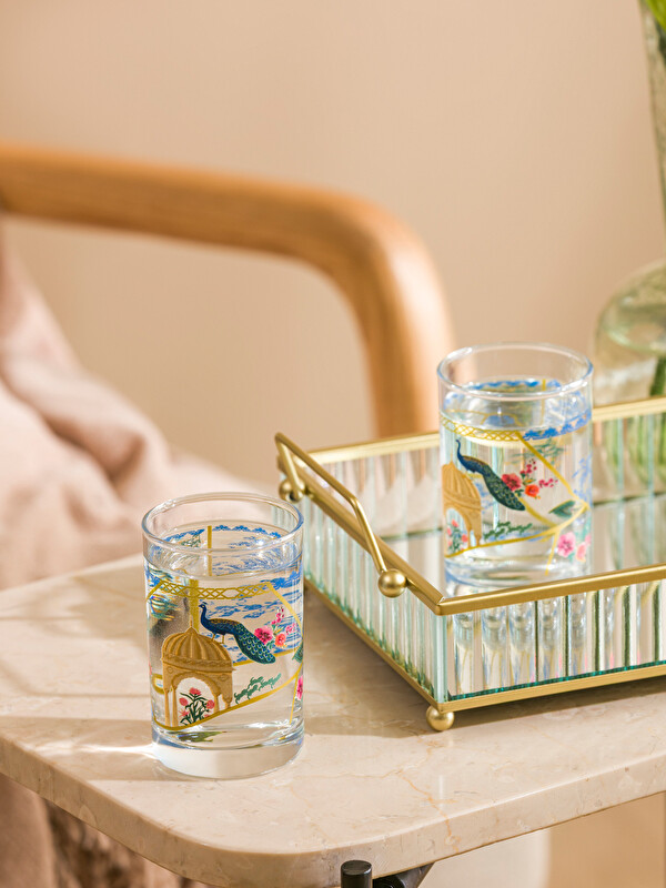 LCW HOME Printed Glass Water Glass Set 4-pack 125 ml