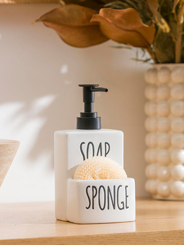 LCW HOME Printed Ceramic Soap Dispenser