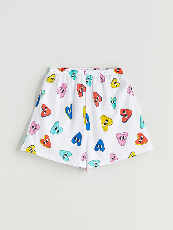 LCW Kids Beli Lastikli Kız Çocuk Pijama Şort