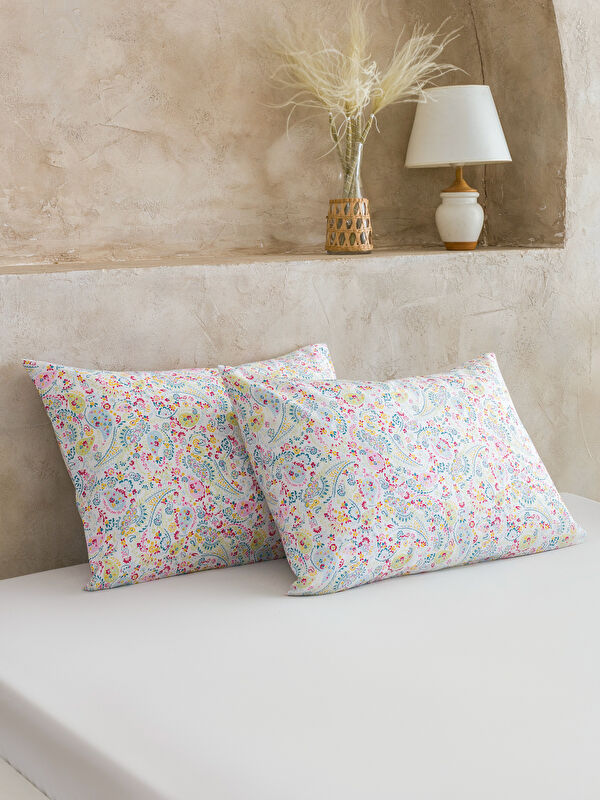 LCW HOME Çiçek Desenli Yastık Kılıfı 2'li 50x70 cm