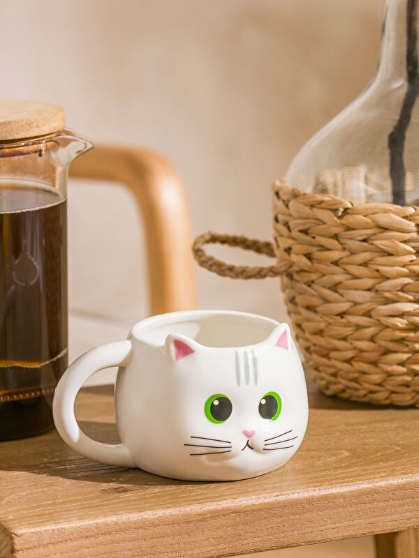 LCW HOME Kedi Figürlü Seramik Kupa 430 ml
