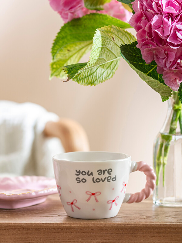 LCW HOME Bow Printed Ceramic Mug 270 ml