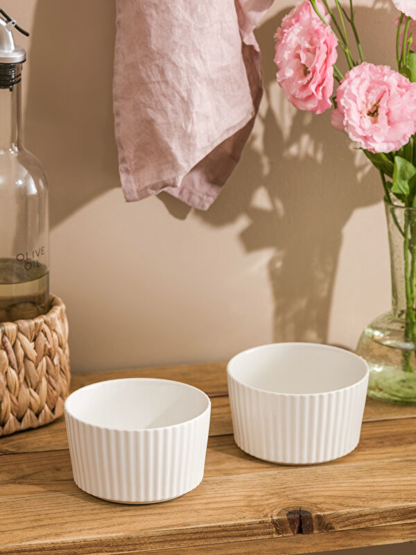 LCW HOME Düz Porselen Kase 2'li 11.8 cm