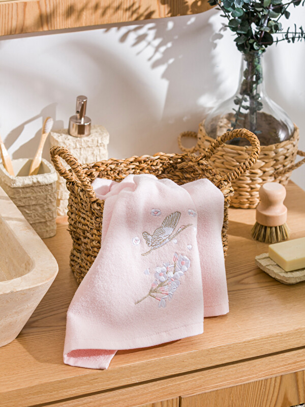 LCW HOME Embroidered Cotton Face Towel 50x80 cm