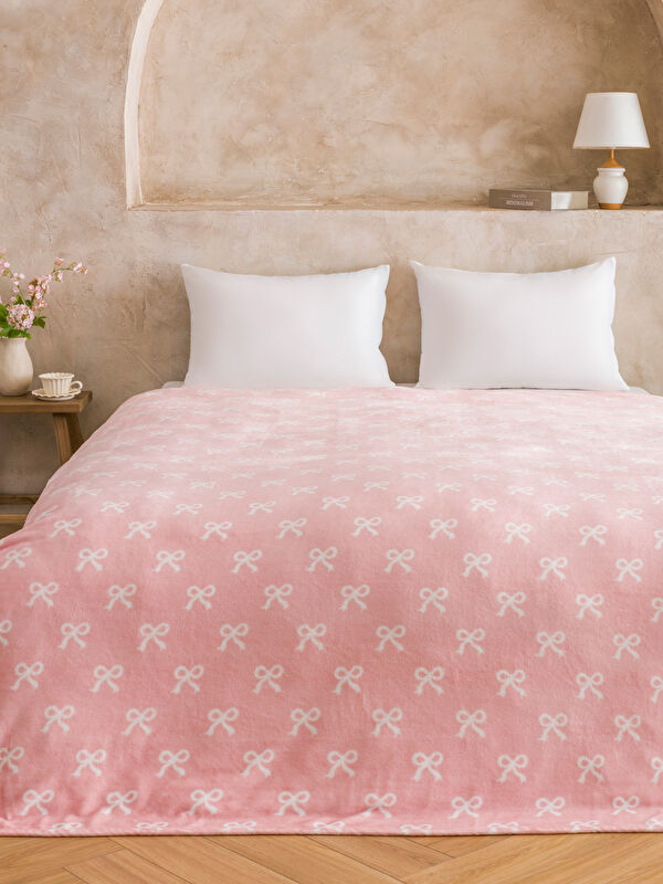 LCW HOME Fiyonk Baskılı Çift Kişilik Battaniye