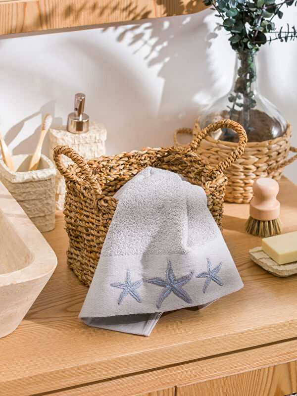 LCW HOME Embroidered Cotton Face Towel 50x80 cm