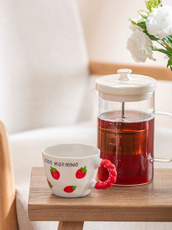 LCW HOME Çilek Baskılı Porselen Kupa 270 ml