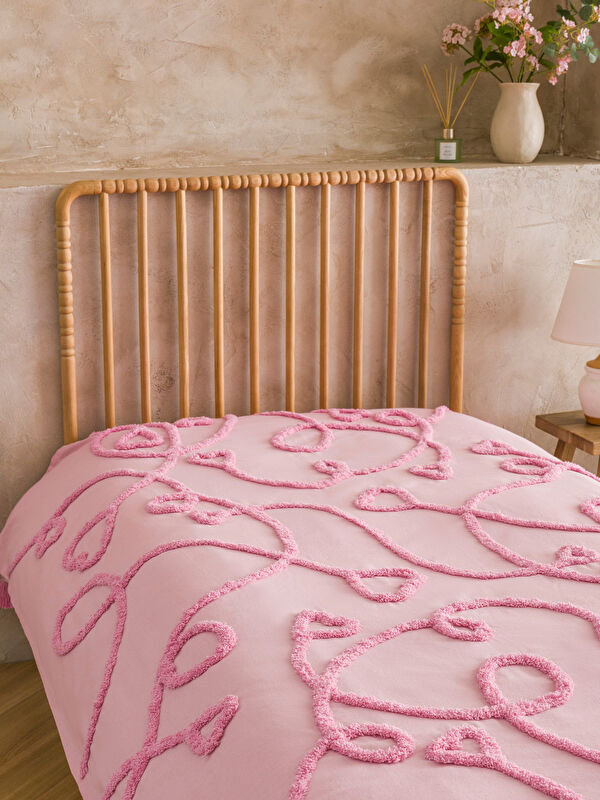 LCW HOME Kalp Nakışlı Yatak Örtüsü 130x170 cm