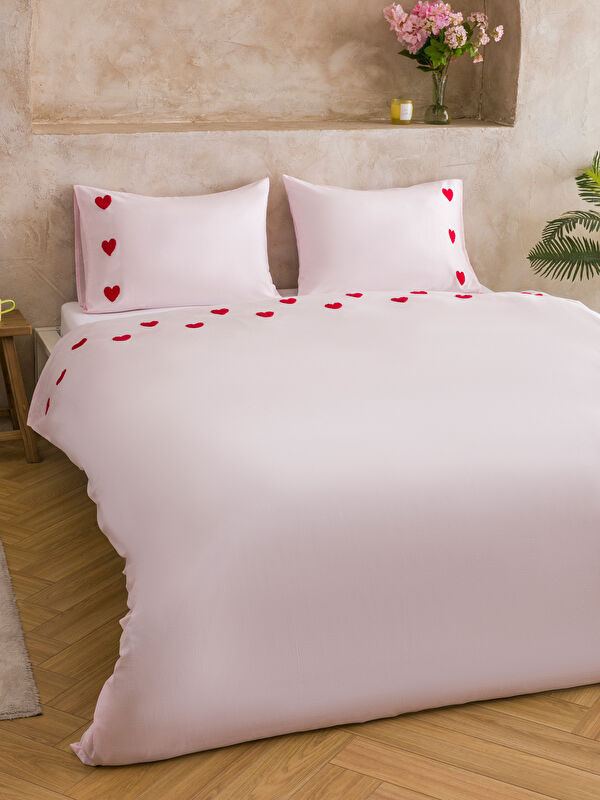 LCW HOME Heart-Patterned Double Duvet Cover Set