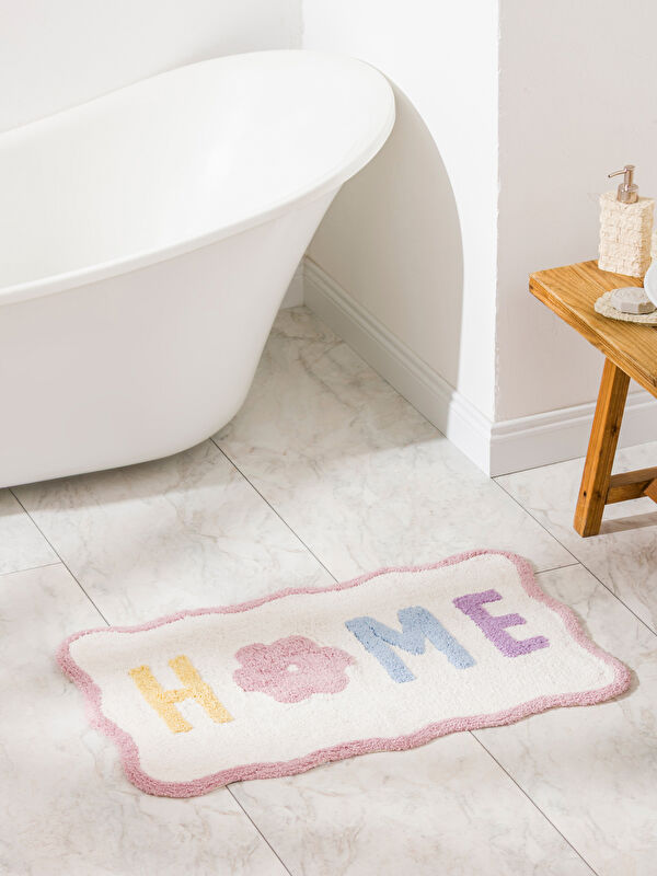 LCW HOME Home Baskılı Pelüş Banyo Paspası 50x80 cm
