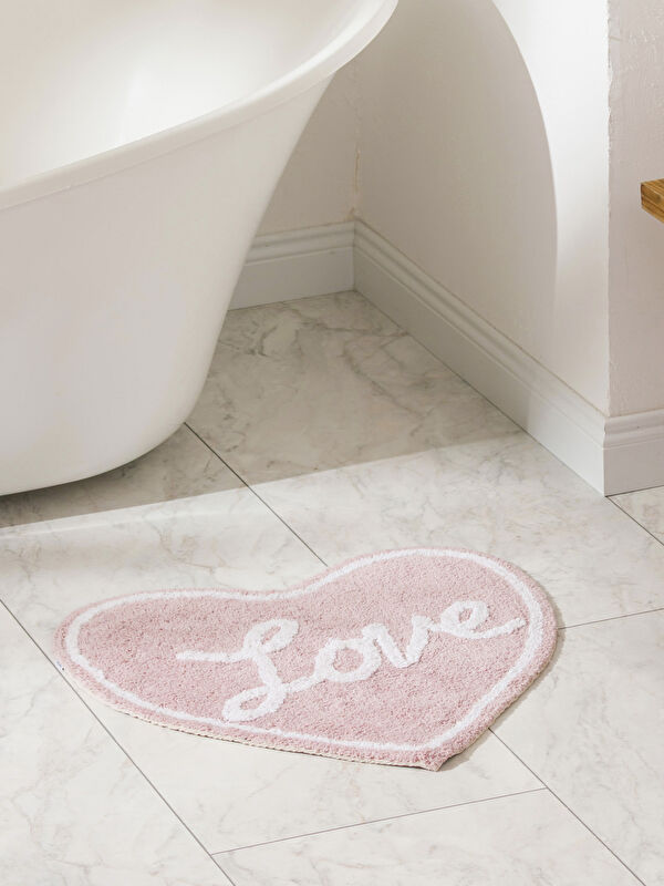 LCW HOME Kalp Figürlü Pelüş Banyo Paspası