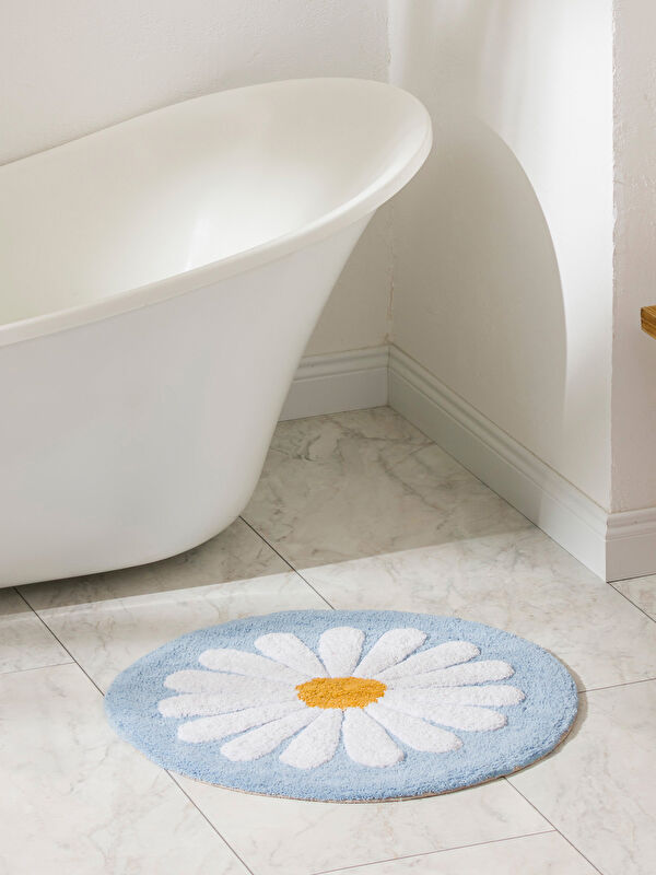 LCW HOME Çiçek Figürlü Banyo Paspası 60x60 cm