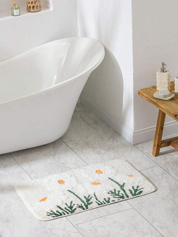 LCW HOME Çiçek Baskılı Banyo Paspası 50x80 cm