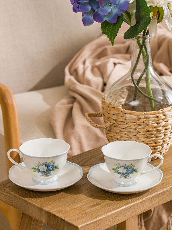 LCW HOME Baskılı 2 Kişilik Porselen Kahve Fincan Takımı 90 ml