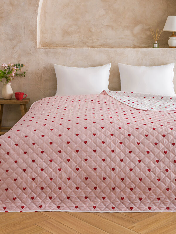 LCW HOME Heart Patterned Double Bedspread