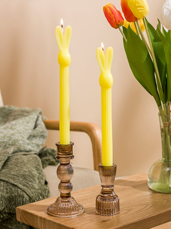 LCW HOME Tavşan Figürlü Dekoratif Mum 2'li 25 cm