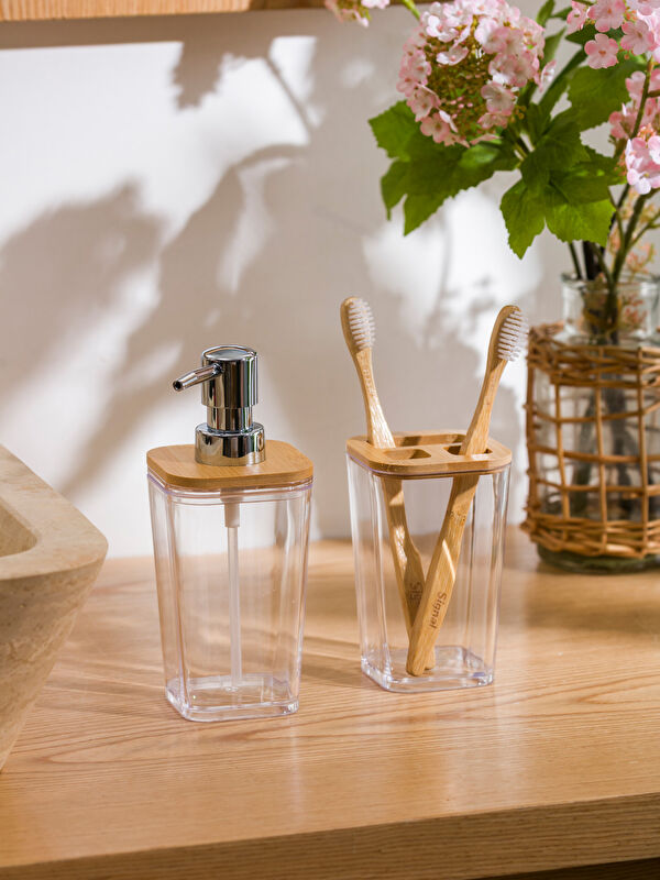 LCW HOME Ensemble de salle de bain avec couvercle en bois 2 pièces
