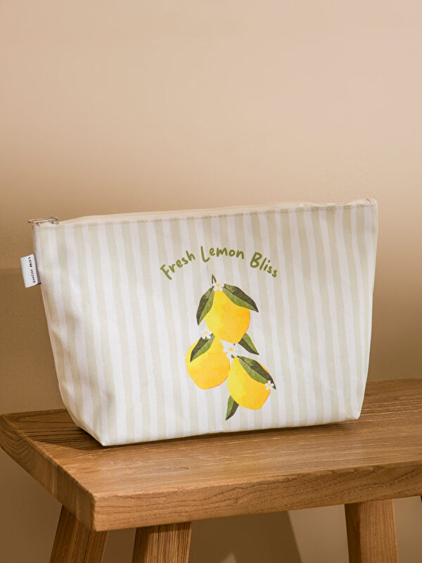 LCW HOME Lemon Printed Women Makeup Bag