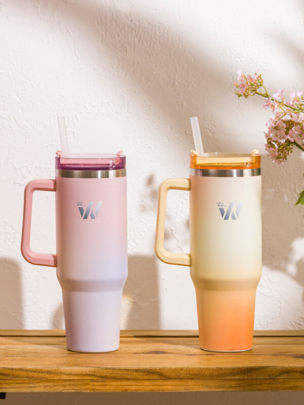 LCW JOY Metall Strohhalm Flasche Becher 500 ml