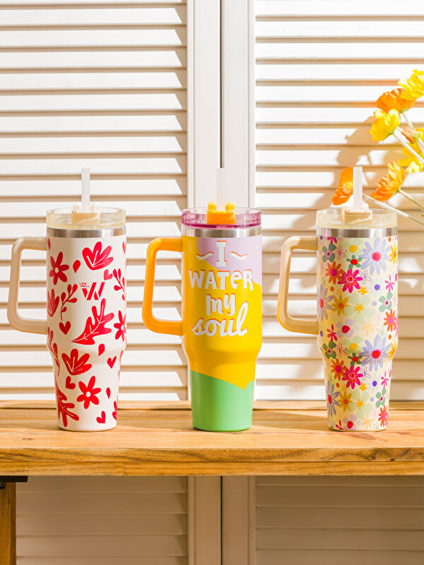 LCW JOY Baskılı Pipetli Matara 1500 ml