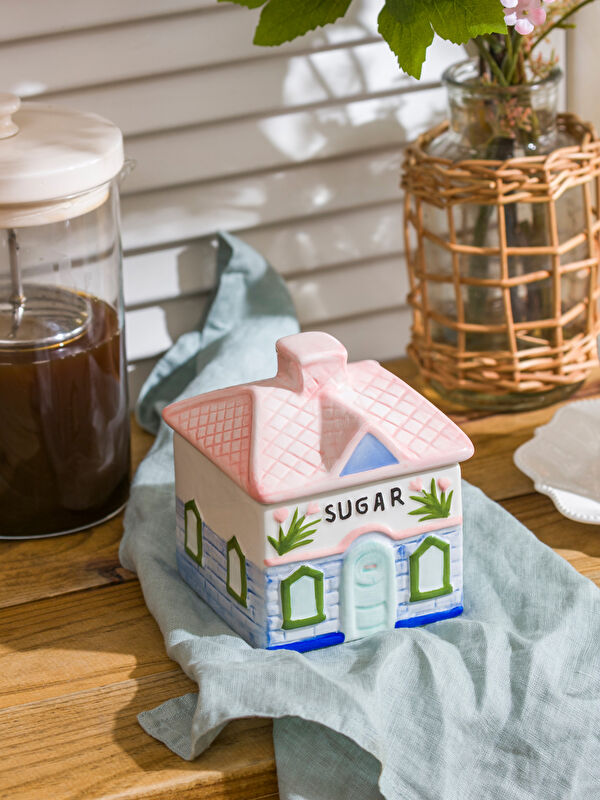 LCW HOME House Shaped Ceramic Storage Container 11 cm