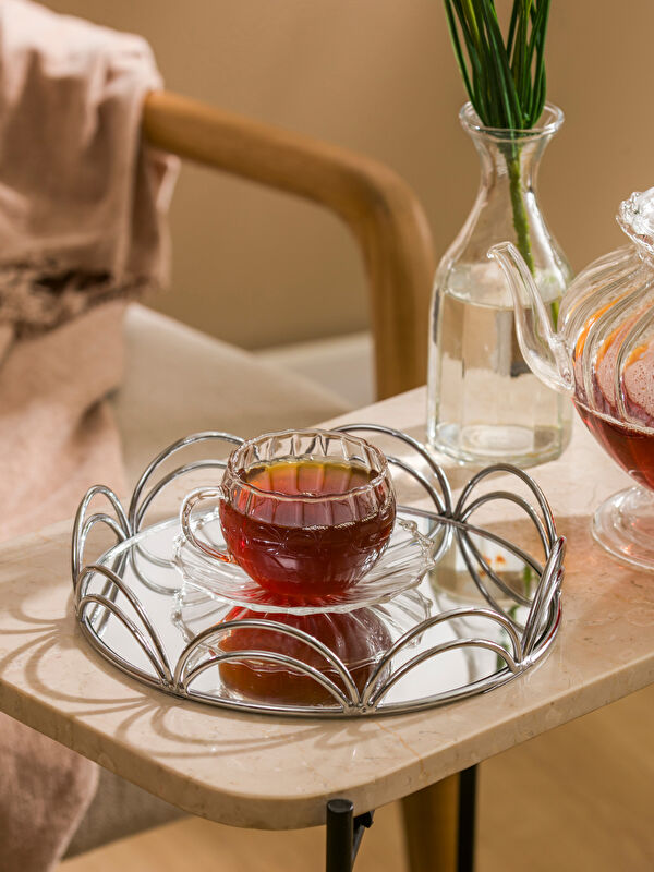 LCW HOME Mirrored Metal Tray, 20 cm.
