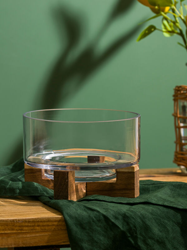 LCW HOME Wooden Pedestal Serving Stand 15 cm